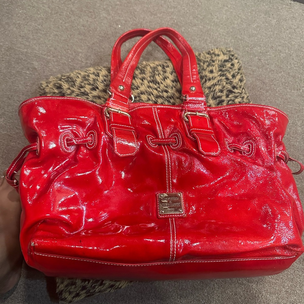 Dooney & Bourke Red Patent Leather Shoulder Bag 🎒